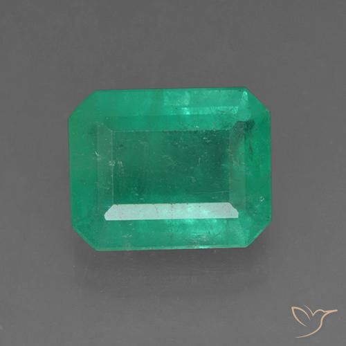 3.65ct 天然 深绿色 翠, 祖母绿式切割, SI