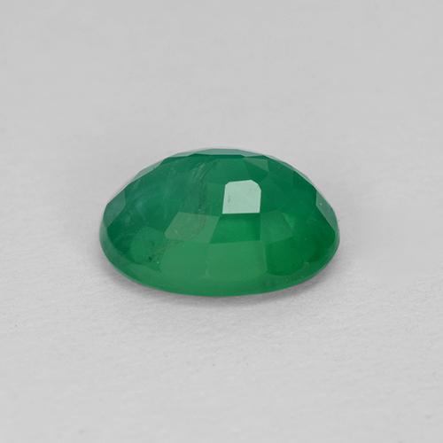 1.35克拉天然绿色祖母绿，椭圆形切割，8.2×6.2毫米，SI