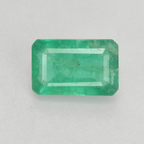 0.45克拉天然绿色祖母绿，祖母绿式切割，5.9×3.8毫米，SI-I1