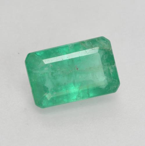 0.45克拉天然绿色祖母绿，祖母绿式切割，5.9×3.8毫米，SI-I1