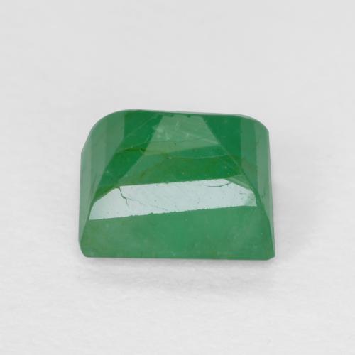 0.53克拉天然绿色祖母绿，长方形切工，4.9×3.9毫米，SI-I1