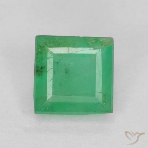 0.38ct 天然 黄绿色 翠, 正方形, VS-SI