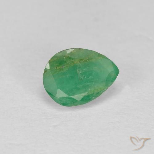 0.43ct 天然 中绿色 翠, 梨形, SI-I1