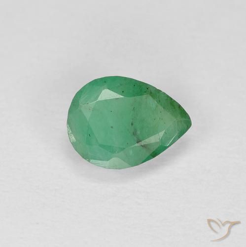 0.46ct 天然 中浅绿色 翠, 梨形, SI-I1