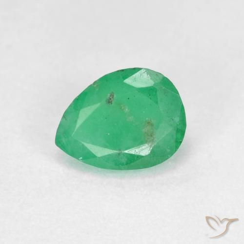 0.44ct 天然 浅绿色 翠, 梨形, SI-I1