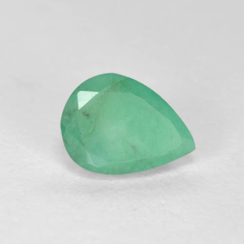 0.67克拉天然绿色祖母绿，梨形，7.1×5.2毫米，SI-I1