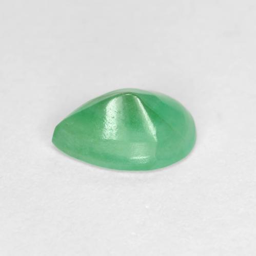 0.64克拉天然绿色祖母绿，梨形，7.2×5.2毫米，SI-I1