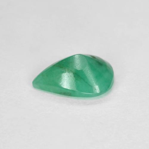 0.55克拉天然绿色祖母绿，梨形，7×4.9毫米，SI-I1