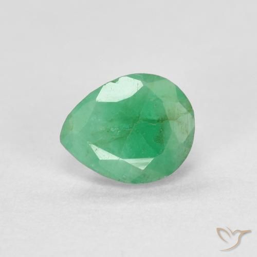 0.41ct 天然 中绿色 翠, 梨形, SI