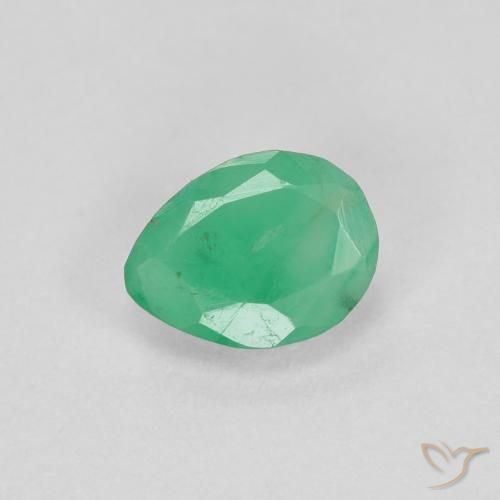 0.37ct 天然 中绿色 翠, 梨形, SI