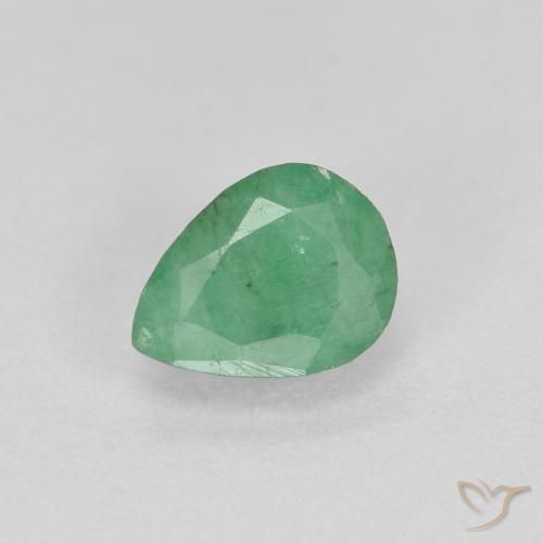 0.37ct 天然 中绿色 翠, 梨形, SI