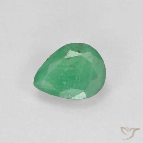 0.41ct 天然 中绿色 翠, 梨形, SI