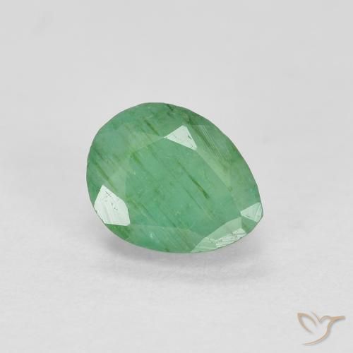 0.47ct 天然 蕨绿 翠, 梨形, SI