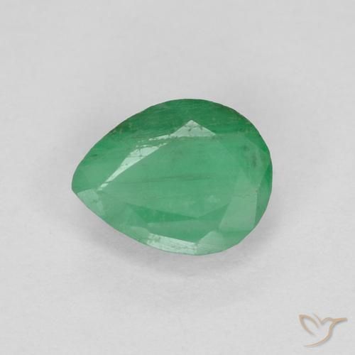 0.36ct 天然 中绿色 翠, 梨形, VS-SI