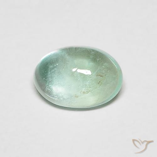 0.51ct 天然 绿蓝色 翠, 椭圆形, 透明