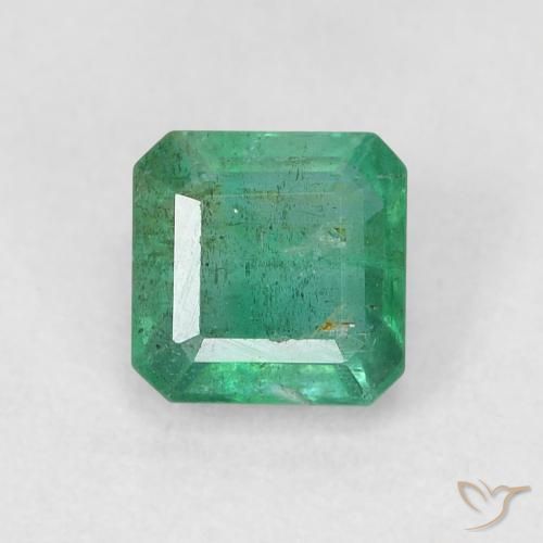 0.69ct 天然 暖绿 翠, 祖母绿式切割, SI