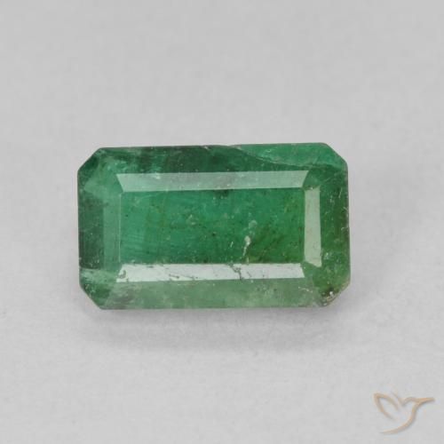 1.06ct 天然 浅绿色 翠, 祖母绿式切割, SI