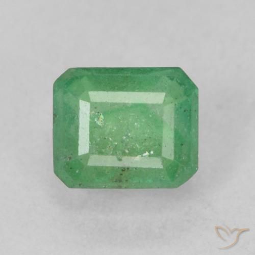0.81ct 天然 浅绿色 翠, 祖母绿式切割, SI