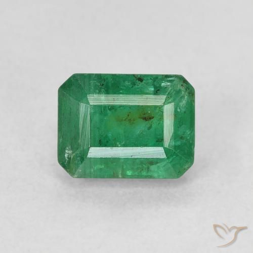 0.94ct 天然 冷绿 翠, 祖母绿式切割, SI