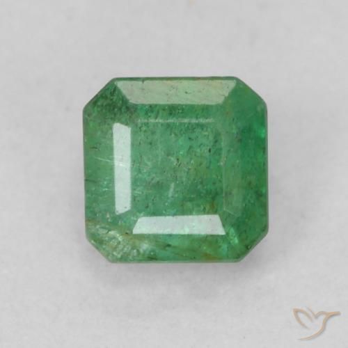 0.34ct 天然 中绿色 翠, 祖母绿式切割, SI