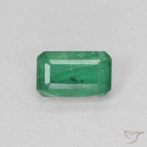 0.38ct 天然 中浅绿色 翠, 祖母绿式切割, SI-I1
