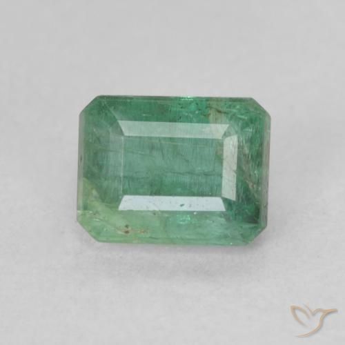 0.86ct 天然 中浅绿色 翠, 祖母绿式切割, SI-I1