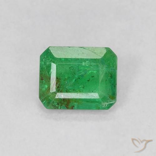 0.62ct 天然 三叶草绿 翠, 祖母绿式切割, SI
