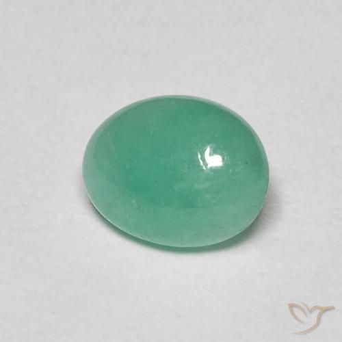 1.10克拉天然翠，椭圆形，半透明