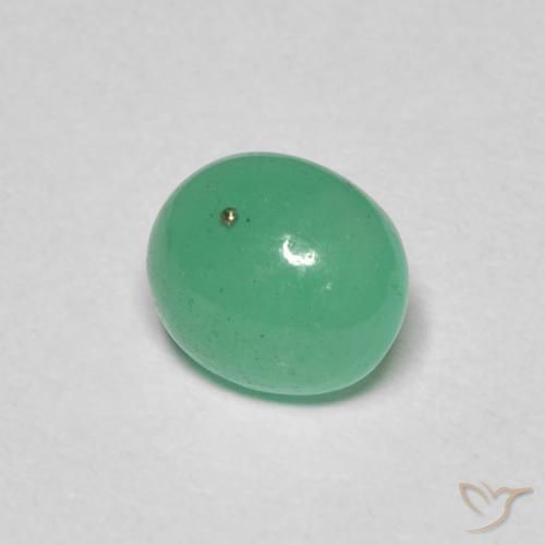 0.97克拉天然翠，椭圆形，半透明