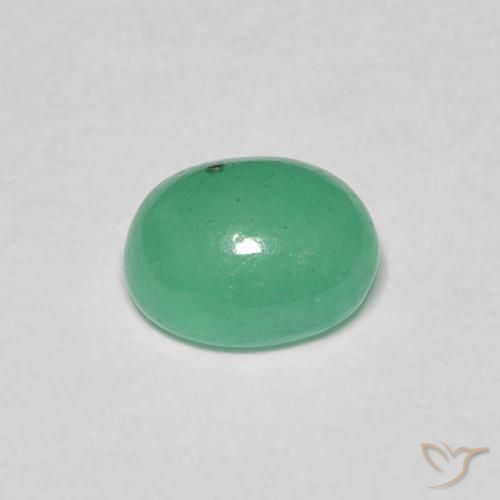 0.97克拉天然翠，椭圆形，半透明