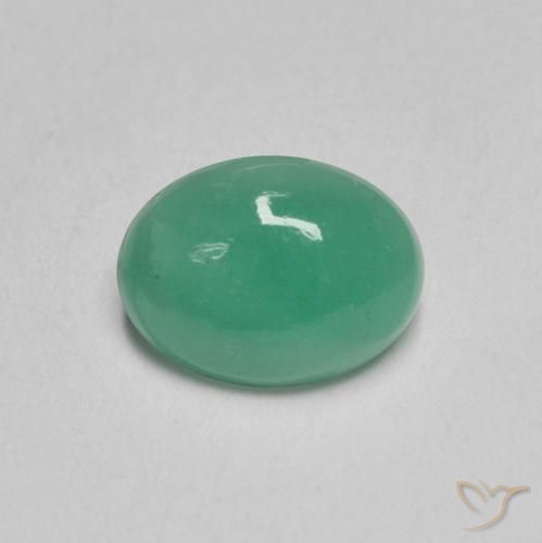 1.09ct 天然 冷绿 翠, 椭圆形, 半透明