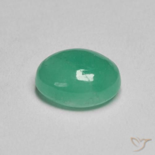 1.09克拉天然翠，椭圆形，半透明