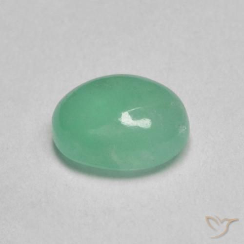 0.57克拉天然翠，椭圆形，半透明