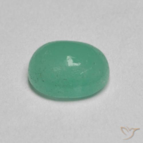 0.65克拉天然翠，椭圆形，半透明