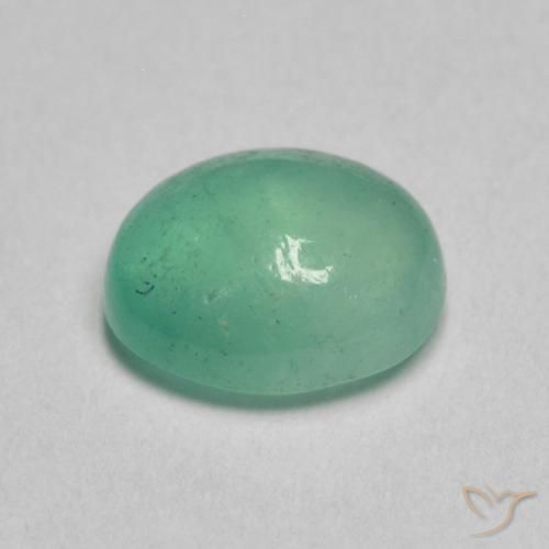 0.78克拉天然翠，椭圆形，半透明