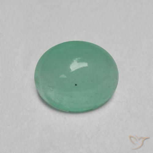 0.36ct 天然 浅翠绿色 翠, 椭圆形, 半透明