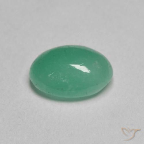 0.78克拉天然翠，椭圆形，半透明