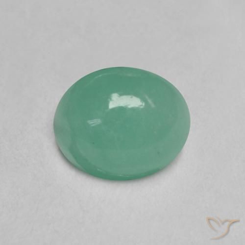 0.64克拉天然绿色祖母绿，椭圆形切割，5.7×4.8毫米，半透明