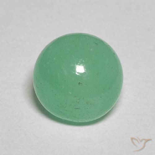 1.30ct 天然 薄荷绿 翠, 圆形的, 半透明