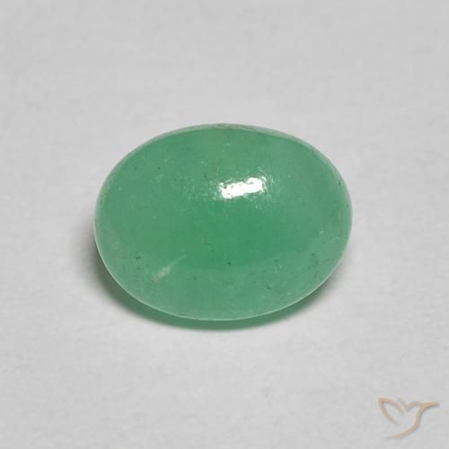 1.12ct 天然 浅绿色 翠, 椭圆形, 半透明