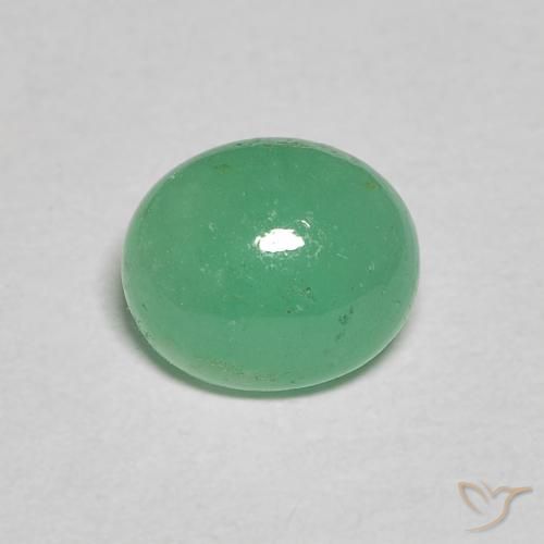 1.04ct 天然 中绿色 翠, 椭圆形, 半透明