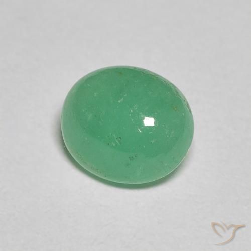 1.04克拉天然翠，椭圆形，半透明