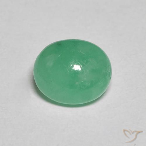 1.11ct 天然 淡罗勒绿 翠, 椭圆形, 半透明