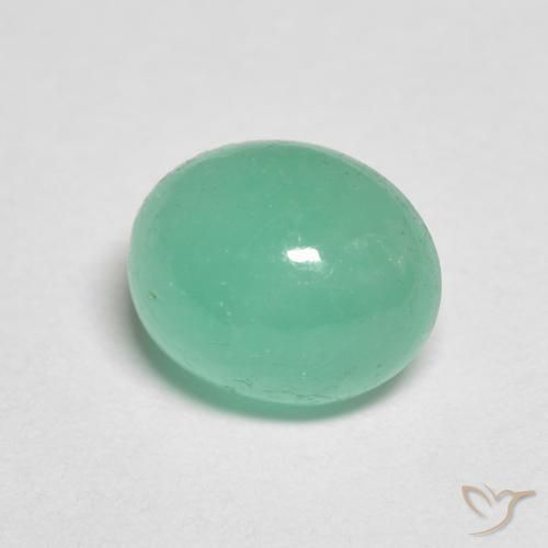 1.41克拉天然翠，椭圆形，半透明