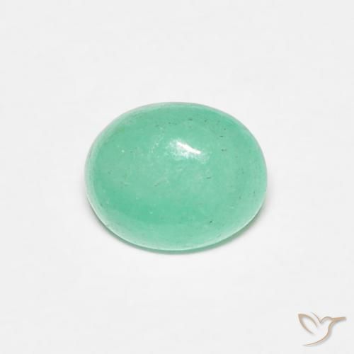 0.67ct 天然 浅绿色 翠, 椭圆形, 半透明