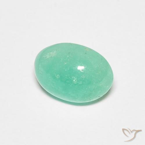 0.75ct 天然 浅绿色 翠, 椭圆形, 半透明