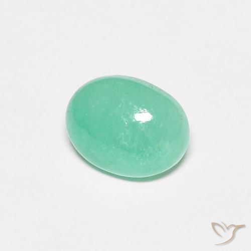 1.12ct 天然 浅绿色 翠, 椭圆形, 半透明