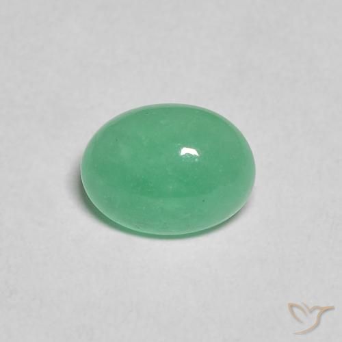0.91ct 天然 薄荷绿 翠, 椭圆形, 半透明