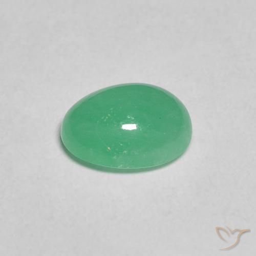 0.91克拉天然翠，椭圆形，半透明
