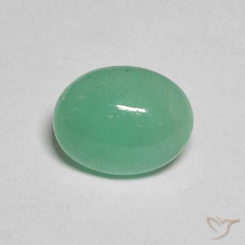 1.75ct 天然 蕨绿 翠, 椭圆形, 半透明
